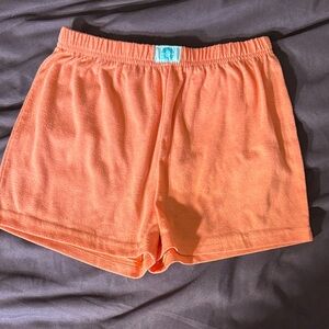 Pokemon Orange Terry Pajama Shorts with Blue Tag
